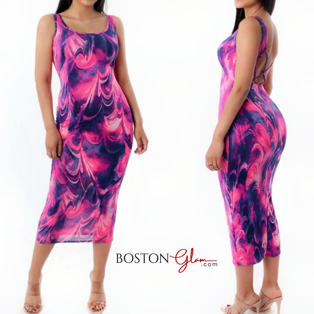 Dress- D056 pink