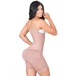 JACKIE LONDON 2011 MOCCA - SHORTS BODY SHAPERS WITH COVERED BACK AND PERINEAL ZIPPER