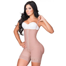 Load image into Gallery viewer, JACKIE LONDON 2011 MOCCA - SHORTS BODY SHAPERS WITH COVERED BACK AND PERINEAL ZIPPER